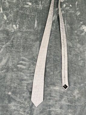 Apt. 9 Mens Slim Gray Chevron Pattern Tie